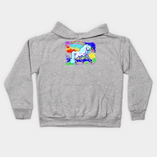 Unicorn Rainbow 8 Bit Art Kids Hoodie